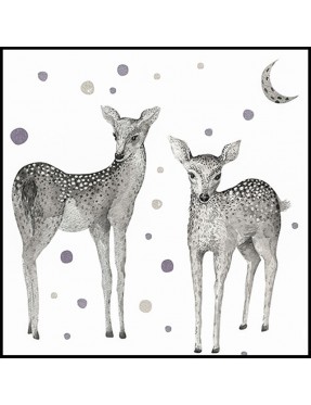 Deer Illustration Purple